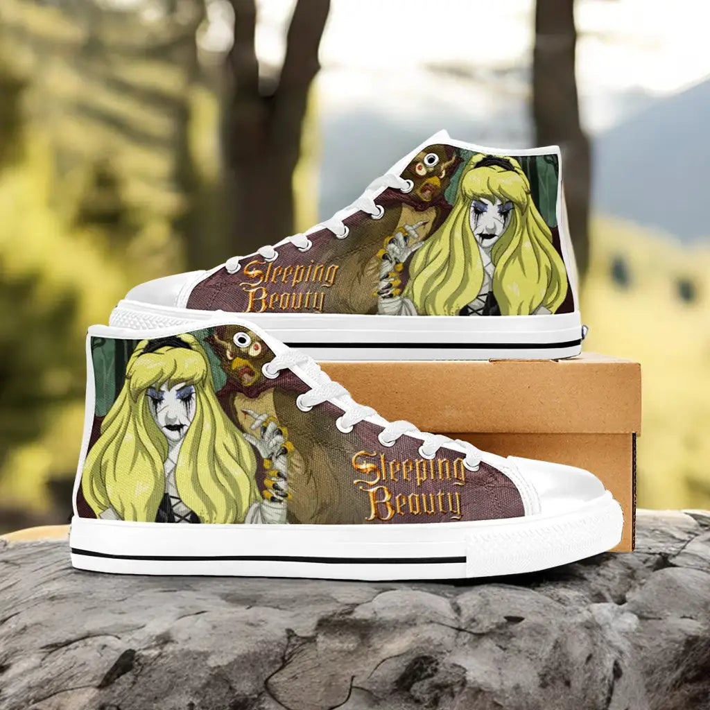 Sleeping Beauty Evil Princess Aurora Zombie Custom High Top Sneakers Shoes