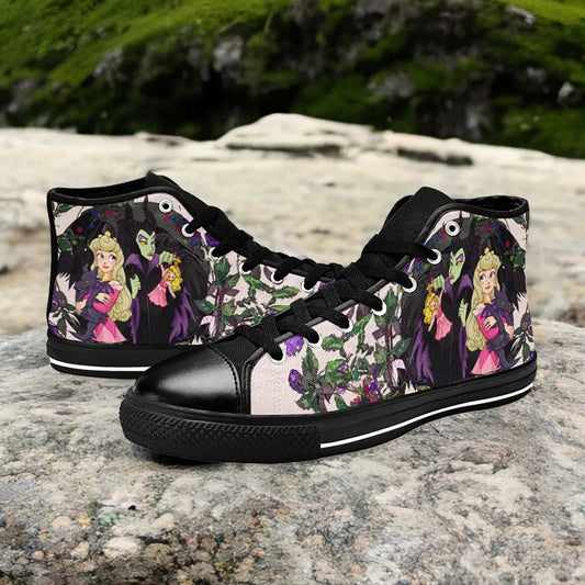 Sleeping Beauty Maleficent Princess Aurora Custom High Top Sneakers Shoes