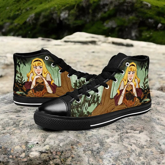 Sleeping Beauty Princess Aurora Anime Custom High Top Sneakers Shoes