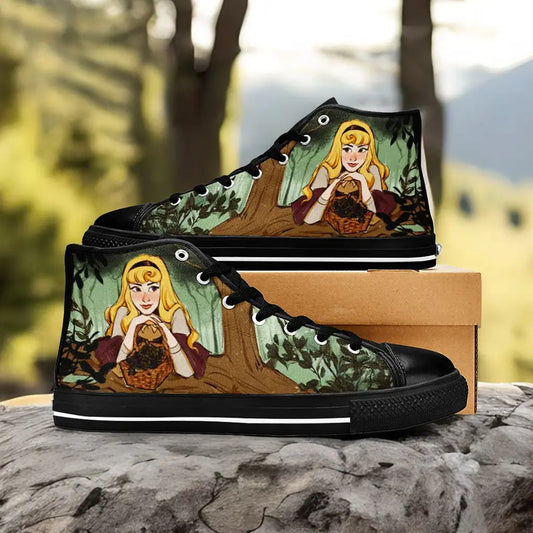 Sleeping Beauty Princess Aurora Anime Custom High Top Sneakers Shoes