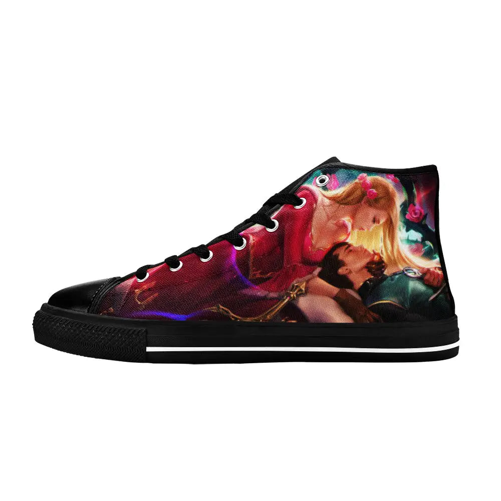 Sleeping Beauty Princess Aurora Reverse Custom High Top Sneakers Shoes