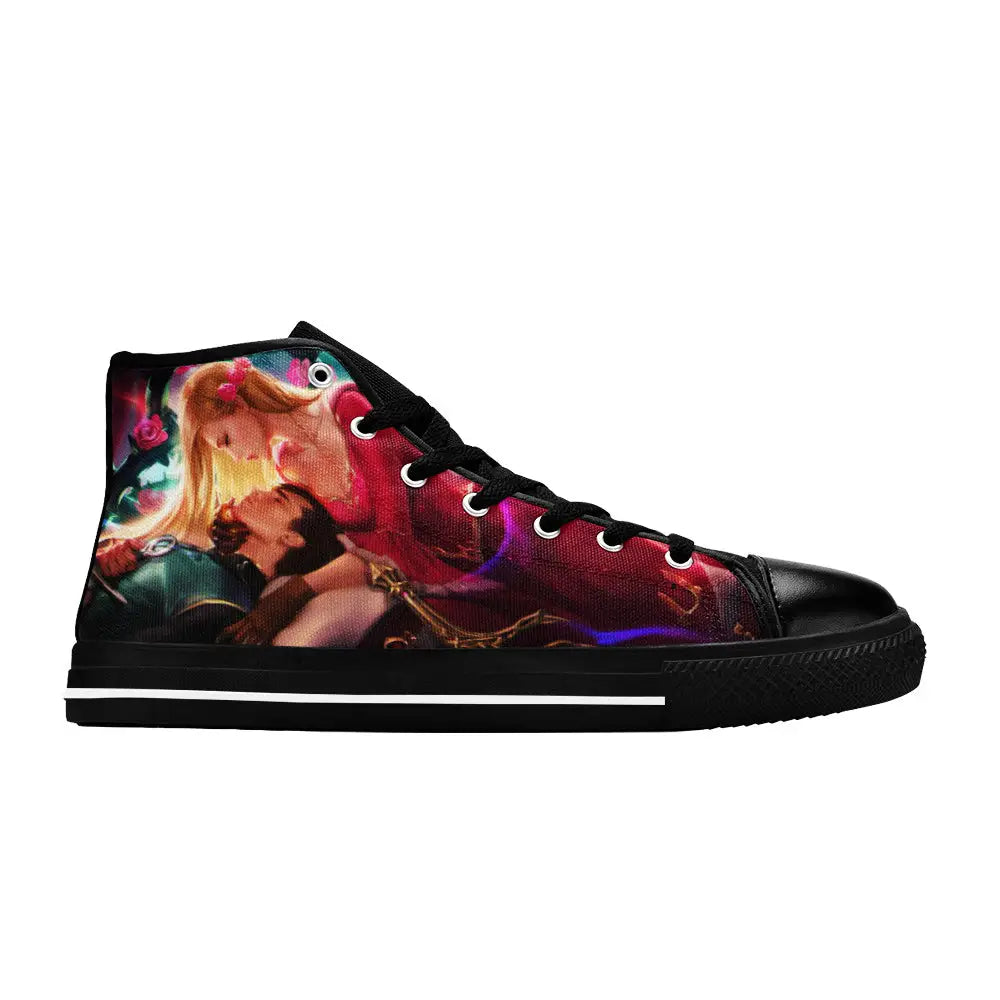 Sleeping Beauty Princess Aurora Reverse Custom High Top Sneakers Shoes