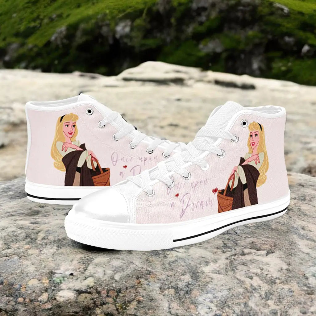 Sleeping Beauty Princess Aurora Custom High Top Sneakers Shoes