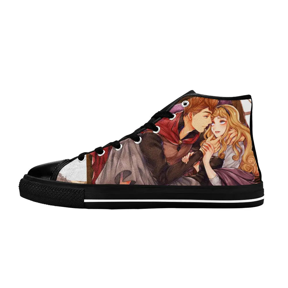 Sleeping Beauty Princess Aurora Custom High Top Sneakers Shoes