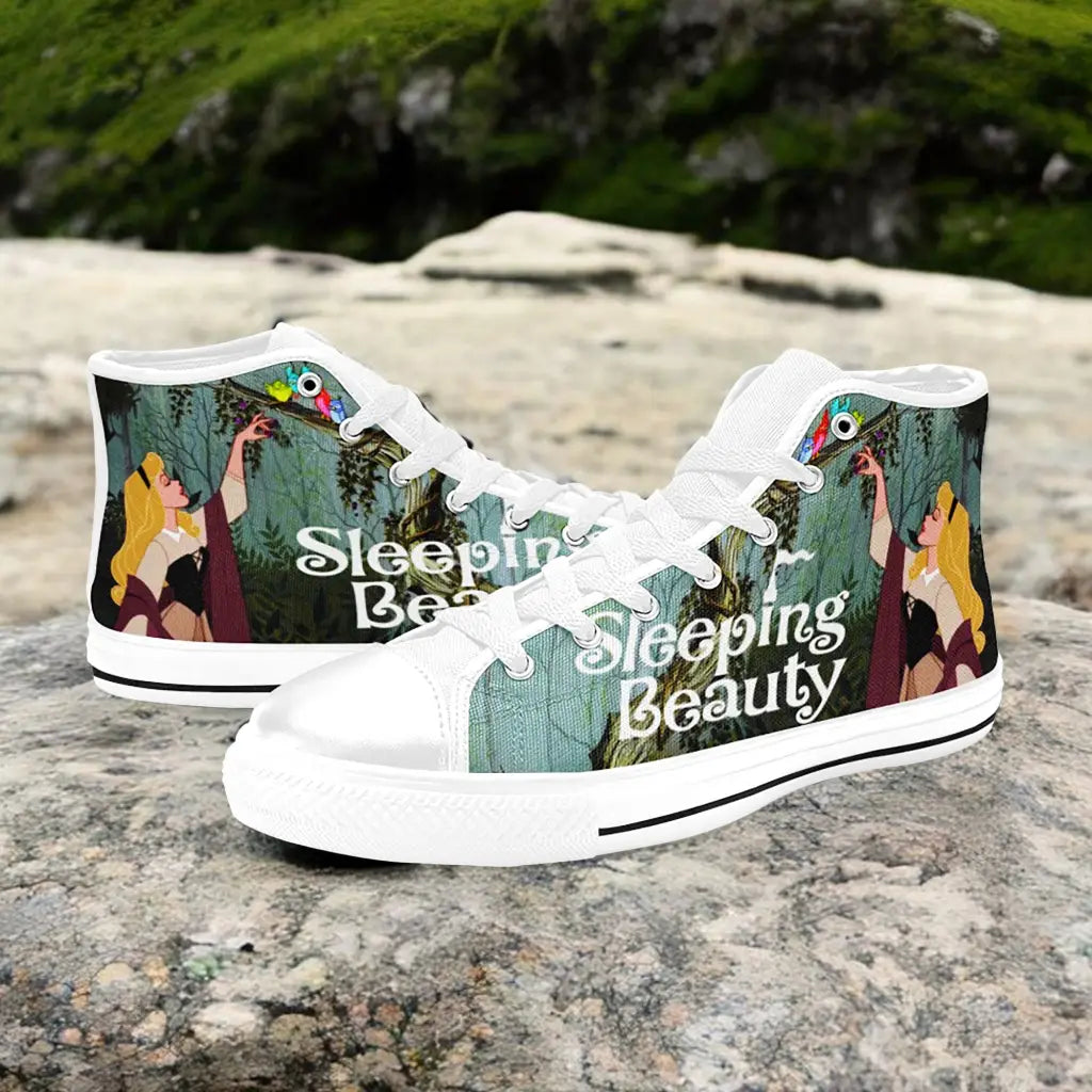 Sleeping Beauty Princess Aurora Custom High Top Sneakers Shoes