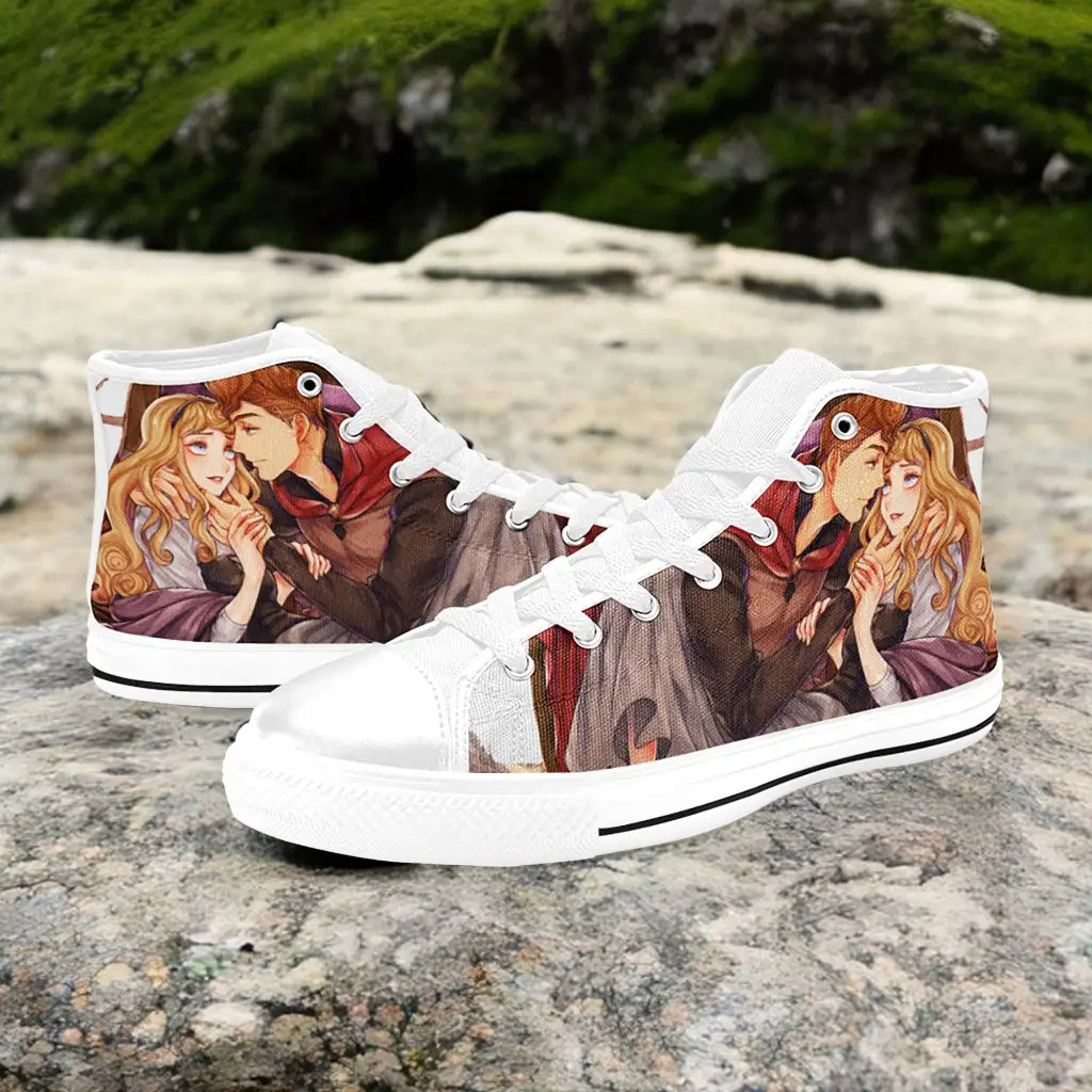 Sleeping Beauty Princess Aurora Custom High Top Sneakers Shoes