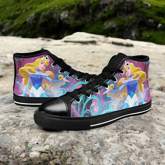 Sleeping Beauty Princess Aurora Custom High Top Sneakers Shoes