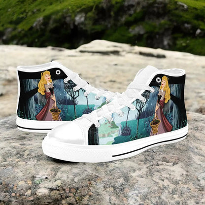 Sleeping Beauty Princess Aurora Custom High Top Sneakers Shoes