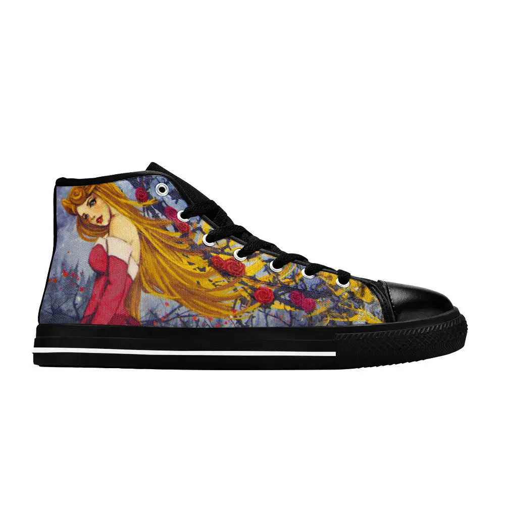 Sleeping Beauty Princess Aurora Custom High Top Sneakers Shoes