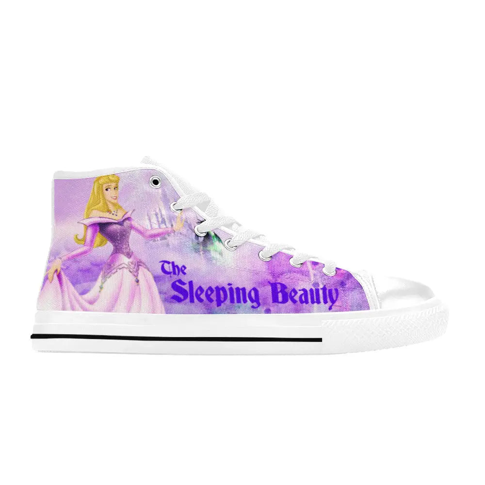 Sleeping Beauty Princess Aurora Custom High Top Sneakers Shoes