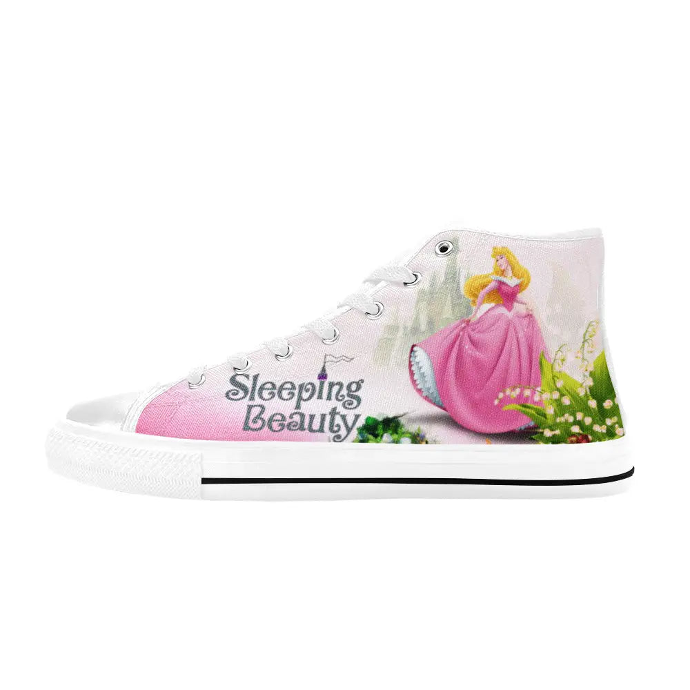 Sleeping Beauty Princess Aurora Custom High Top Sneakers Shoes