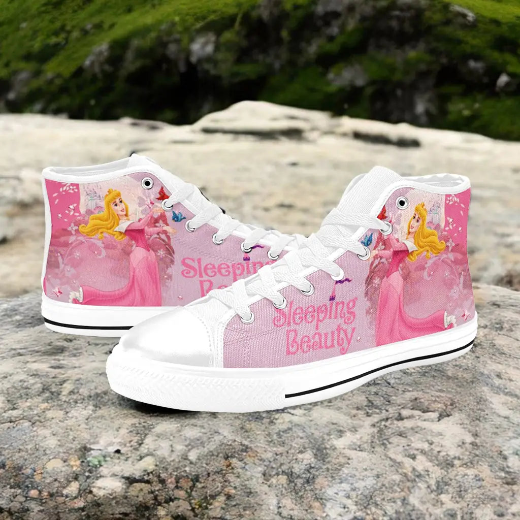 Sleeping Beauty Princess Aurora Custom High Top Sneakers Shoes