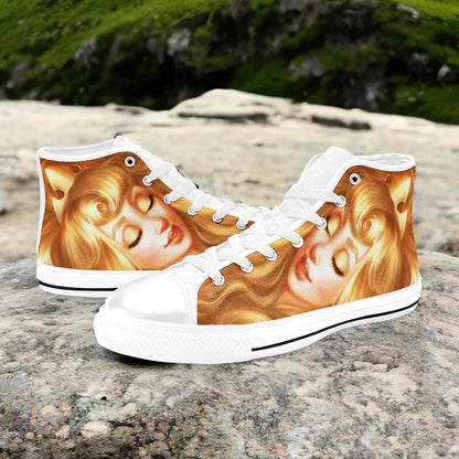 Sleeping Beauty Princess Aurora Custom High Top Sneakers Shoes