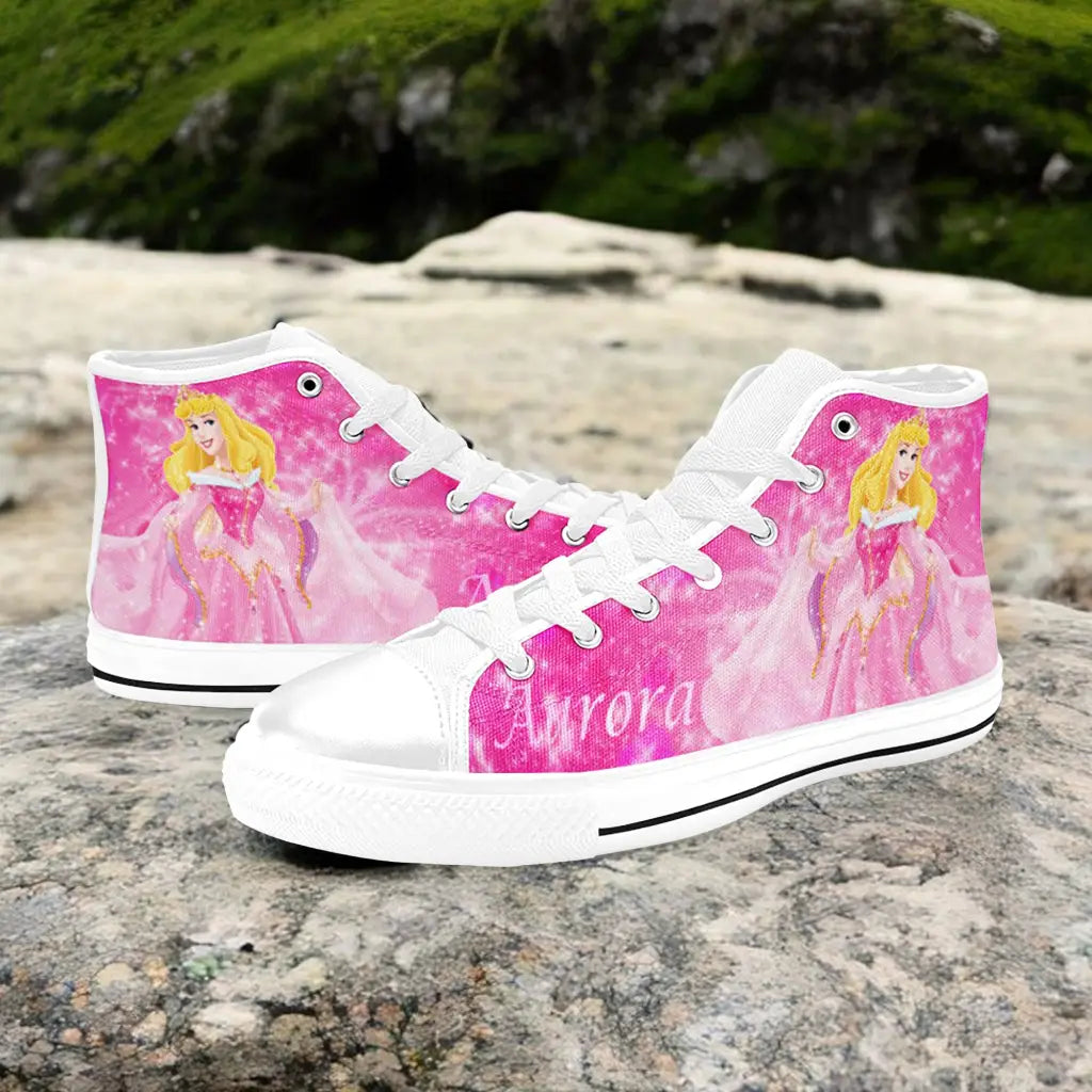 Sleeping Beauty Princess Aurora Custom High Top Sneakers Shoes