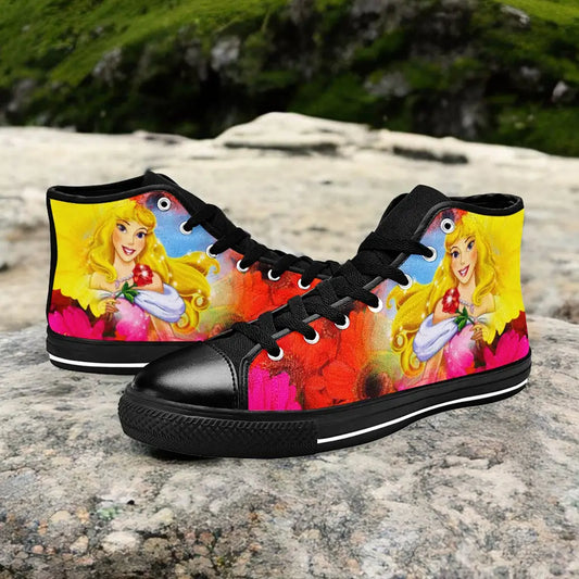 Sleeping Beauty Princess Aurora Custom High Top Sneakers Shoes