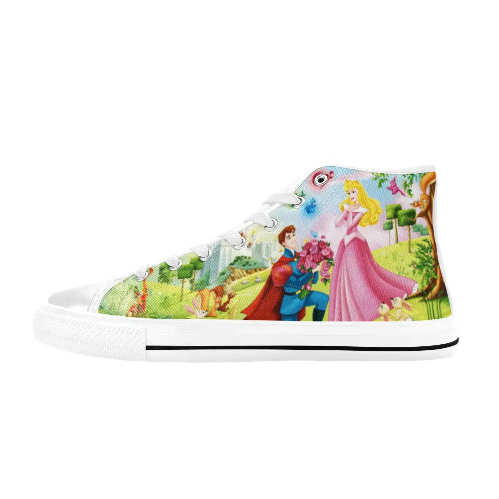 Sleeping Beauty Princess Aurora Custom High Top Sneakers Shoes