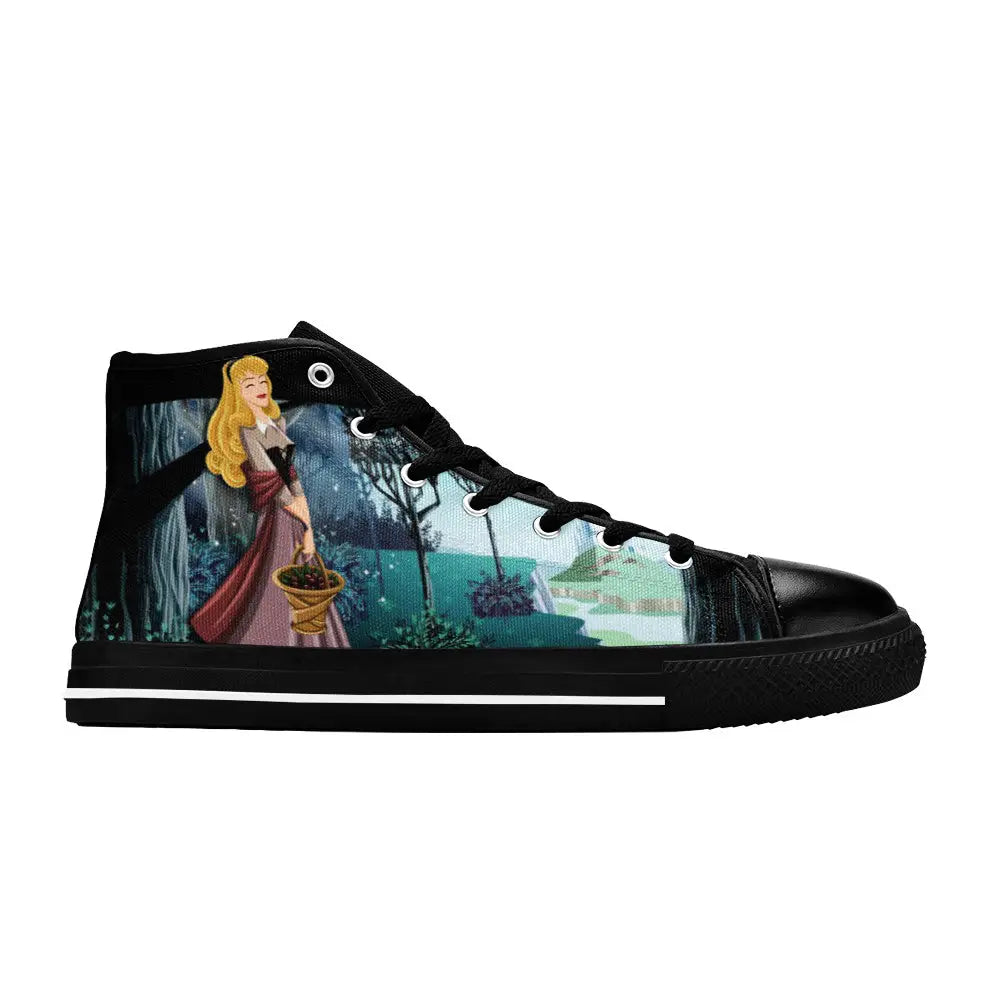 Sleeping Beauty Princess Aurora Custom High Top Sneakers Shoes