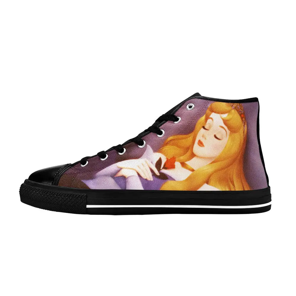 Sleeping Beauty Princess Aurora Custom High Top Sneakers Shoes