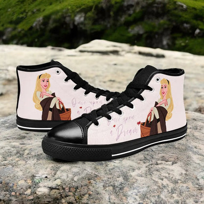 Sleeping Beauty Princess Aurora Custom High Top Sneakers Shoes