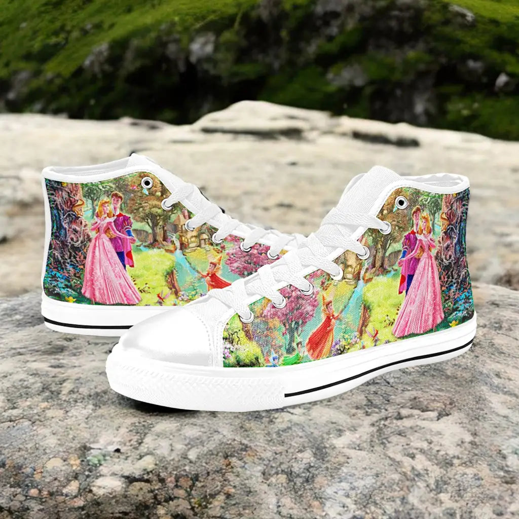 Sleeping Beauty Princess Aurora Custom High Top Sneakers Shoes