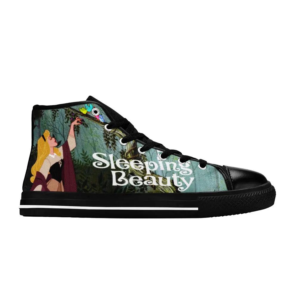 Sleeping Beauty Princess Aurora Custom High Top Sneakers Shoes