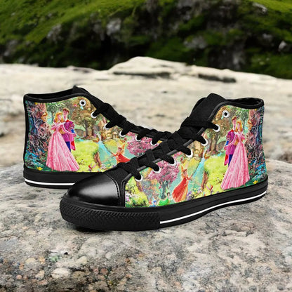 Sleeping Beauty Princess Aurora Custom High Top Sneakers Shoes