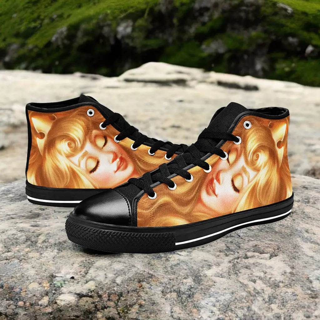 Sleeping Beauty Princess Aurora Custom High Top Sneakers Shoes