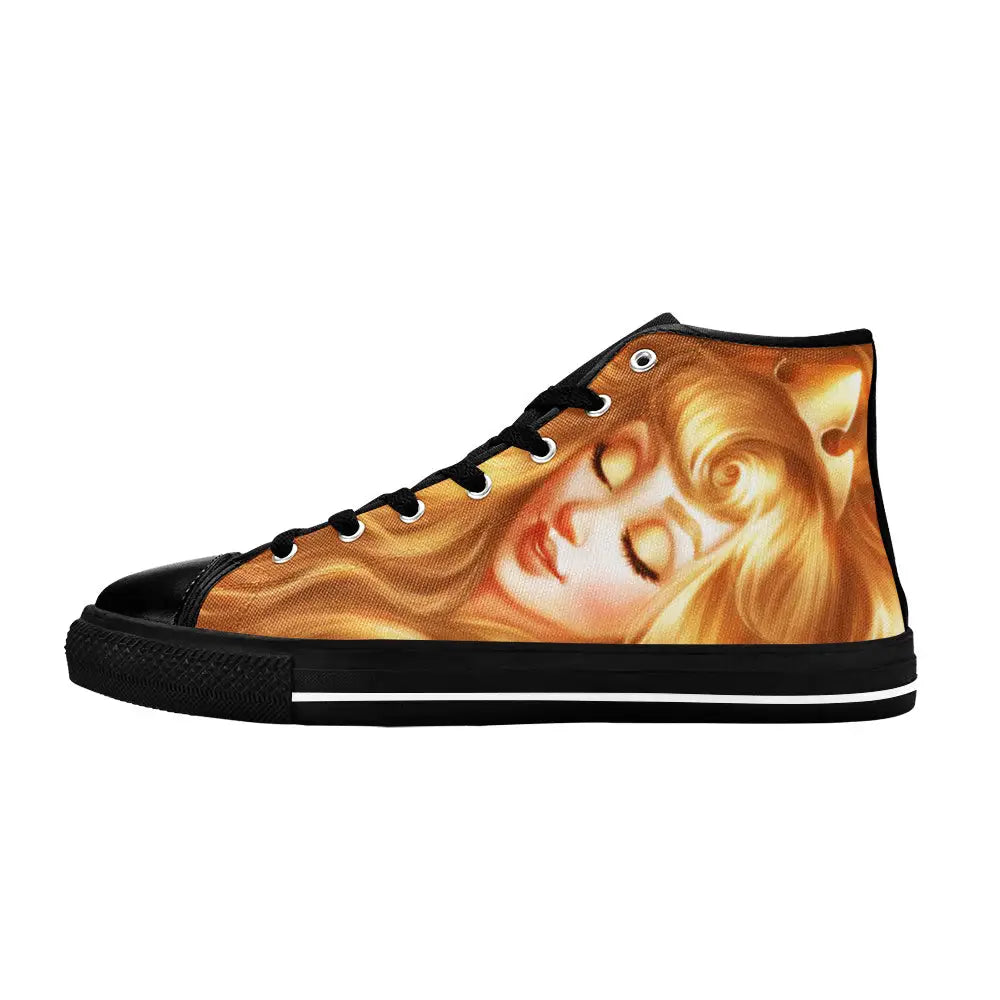 Sleeping Beauty Princess Aurora Custom High Top Sneakers Shoes