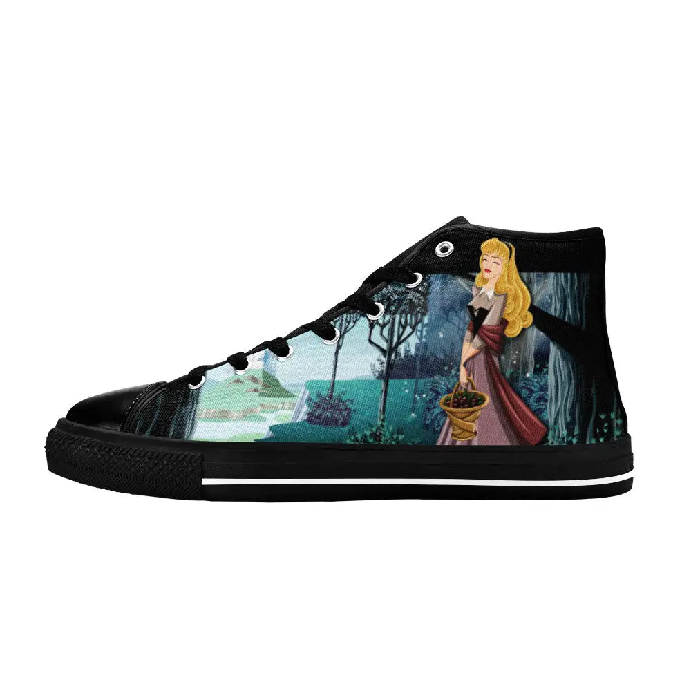 Sleeping Beauty Princess Aurora Custom High Top Sneakers Shoes