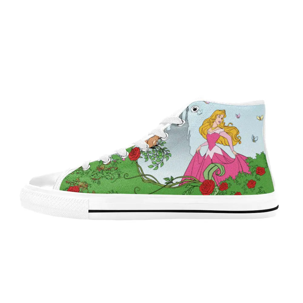 Sleeping Beauty Princess Aurora Custom High Top Sneakers Shoes