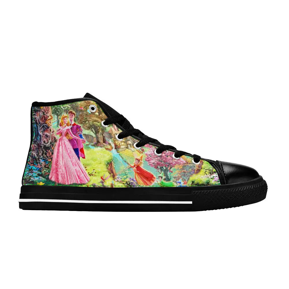 Sleeping Beauty Princess Aurora Custom High Top Sneakers Shoes