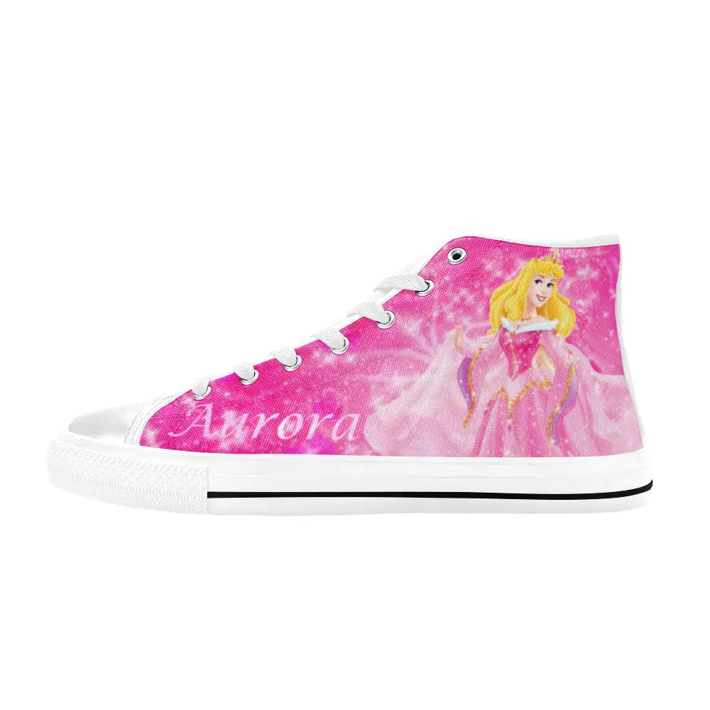 Sleeping Beauty Princess Aurora Custom High Top Sneakers Shoes