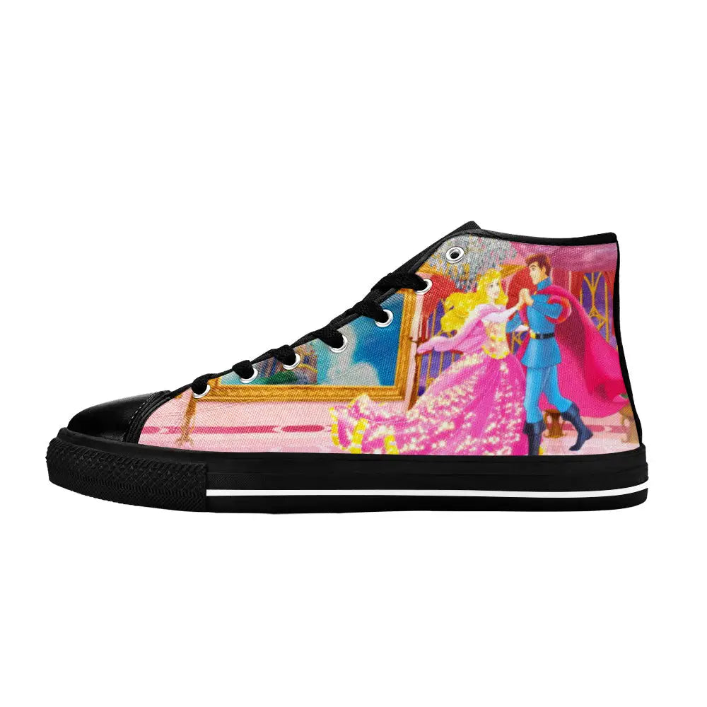 Sleeping Beauty Princess Aurora Custom High Top Sneakers Shoes