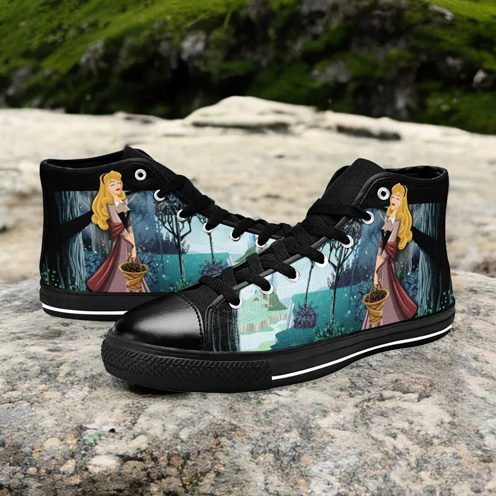 Sleeping Beauty Princess Aurora Custom High Top Sneakers Shoes