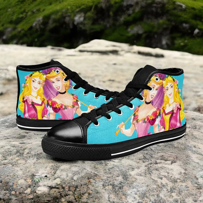 Sleeping Beauty Princess Aurora Custom High Top Sneakers Shoes