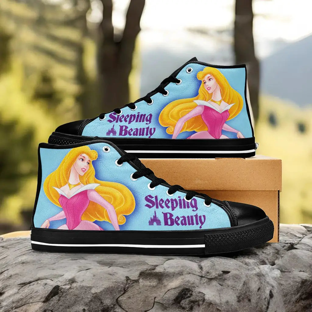 Sleeping Beauty Princess Aurora Custom High Top Sneakers Shoes