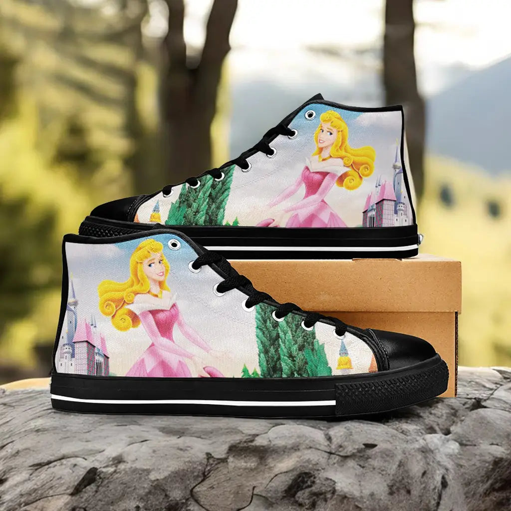 Sleeping Beauty Princess Aurora Custom High Top Sneakers Shoes