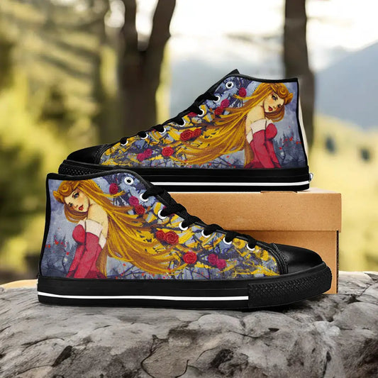 Sleeping Beauty Princess Aurora Custom High Top Sneakers Shoes