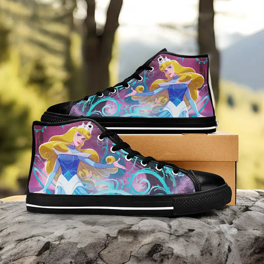 Sleeping Beauty Princess Aurora Custom High Top Sneakers Shoes
