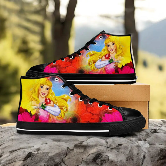 Sleeping Beauty Princess Aurora Custom High Top Sneakers Shoes