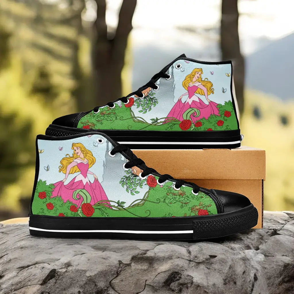 Sleeping Beauty Princess Aurora Custom High Top Sneakers Shoes