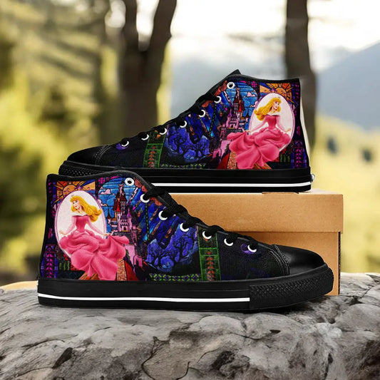 Sleeping Beauty Princess Aurora Custom High Top Sneakers Shoes