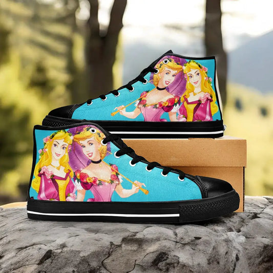 Sleeping Beauty Princess Aurora Custom High Top Sneakers Shoes