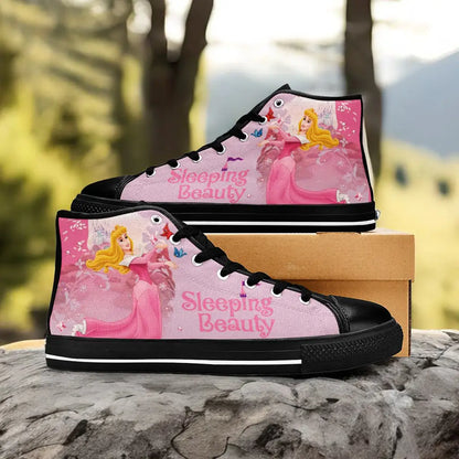 Sleeping Beauty Princess Aurora Custom High Top Sneakers Shoes