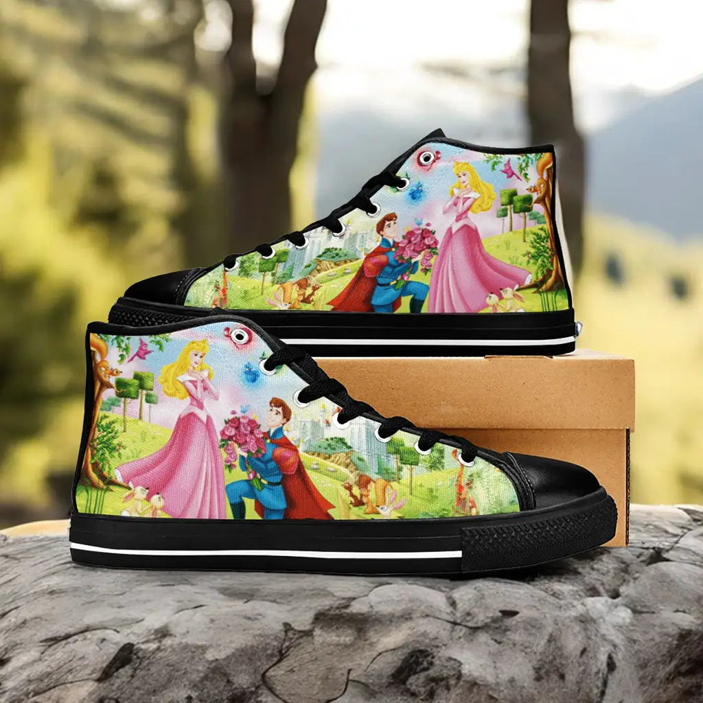 Sleeping Beauty Princess Aurora Custom High Top Sneakers Shoes