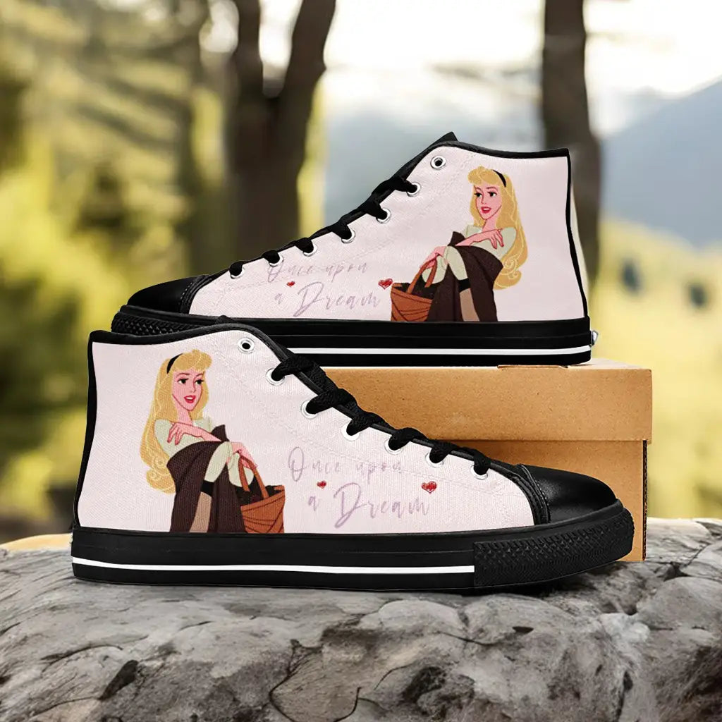 Sleeping Beauty Princess Aurora Custom High Top Sneakers Shoes