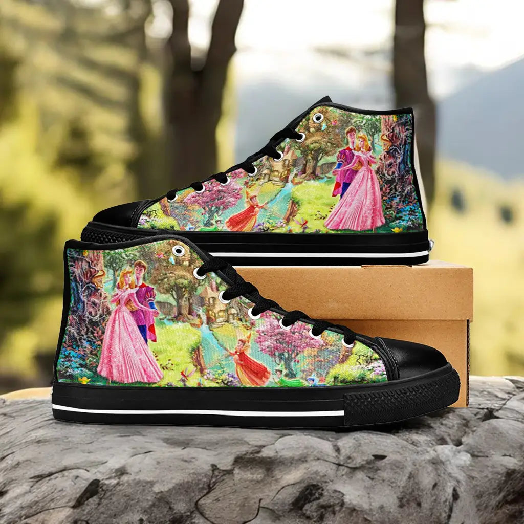 Sleeping Beauty Princess Aurora Custom High Top Sneakers Shoes