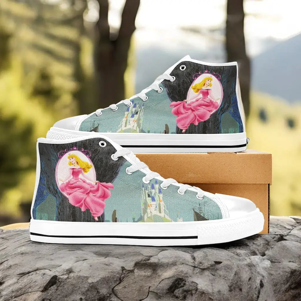 Sleeping Beauty Princess Aurora Custom High Top Sneakers Shoes