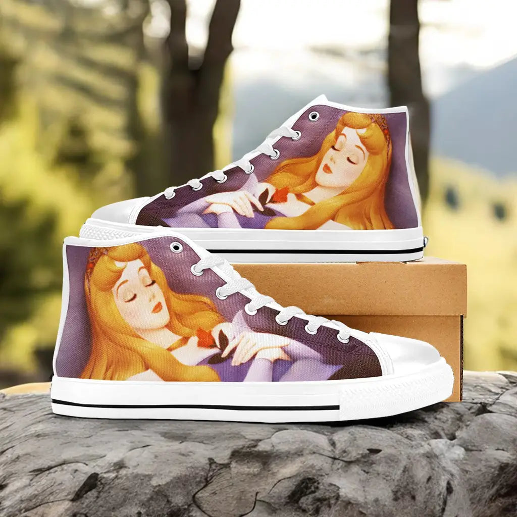 Sleeping Beauty Princess Aurora Custom High Top Sneakers Shoes