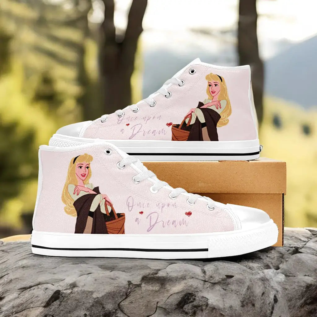 Sleeping Beauty Princess Aurora Custom High Top Sneakers Shoes